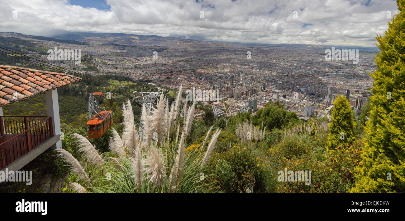 South America, Latin America, Colombia, town, city, towns, cities, view, Monserate, Bogota Stock Photo