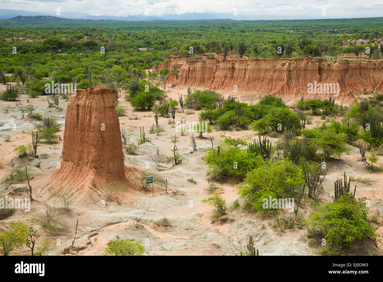 South America, Latin America, Colombia, nature, Tatacao, desert, rock formations, Huila, erosion, national park, Stock Photo