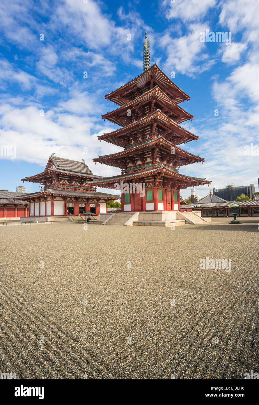 Japan, Asia, Kansai, Osaka, City, Shitennoji, Temple, world heritage