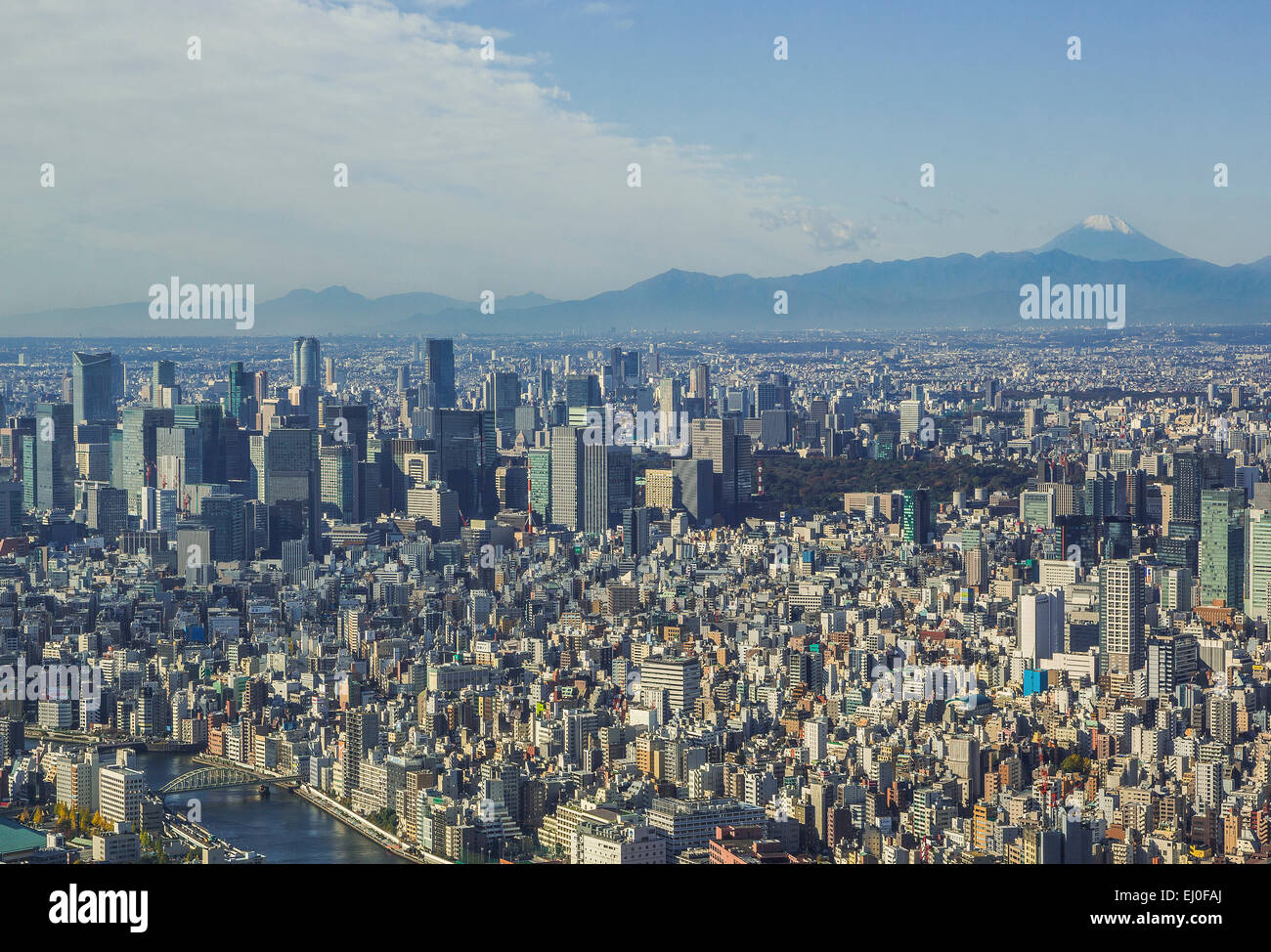 Akihabara, City, Japan, Asia, Kanda, Kanto, Mount Fuji, Tokyo, aerial