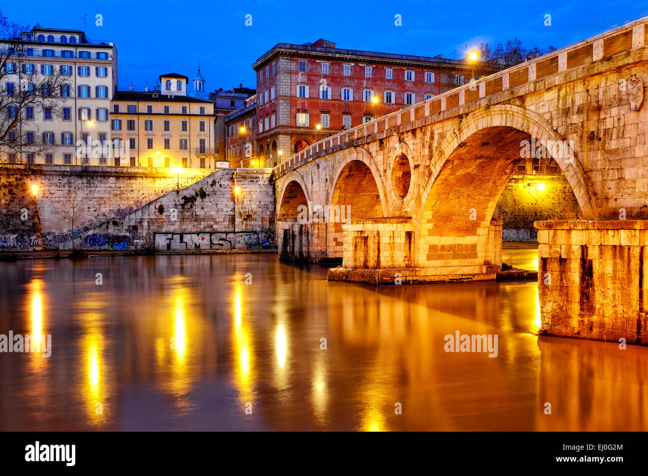 Ponte Sisto, Rome, Italy Stock Photo