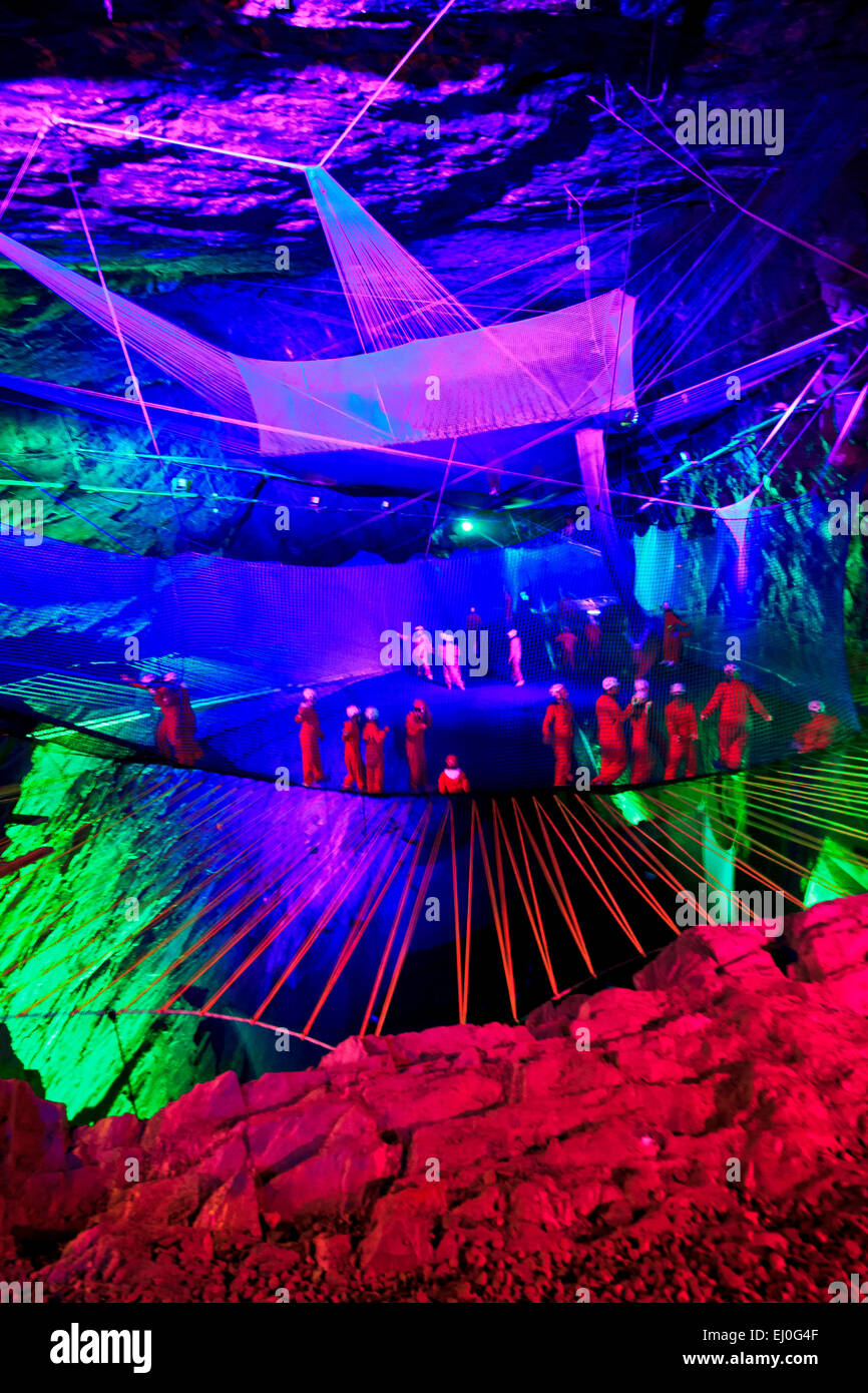 Bounce Below, Llechwedd Slate Caverns, Blaenau Ffestiniog, Wales, UK © Clarissa Debenham / Alamy Stock Photo