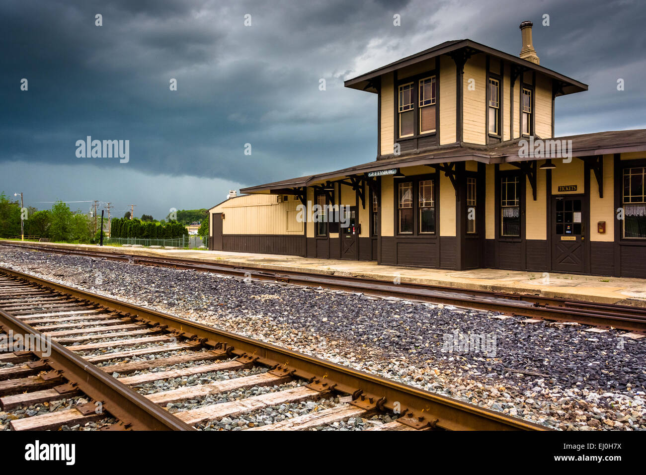 The historic train station in Gettysburg, Pennsylvania Stock Photo Alamy