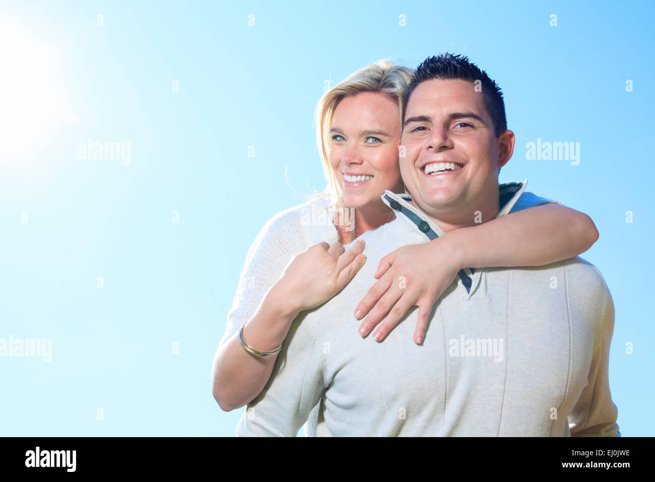 A happy autumn fall couple in nature Stock Photo - Alamy
