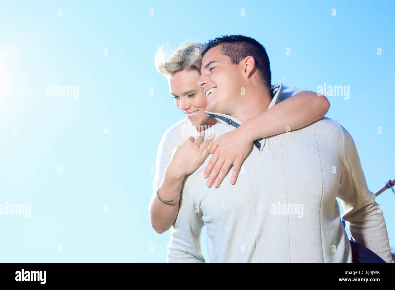 A happy autumn fall couple in nature Stock Photo - Alamy