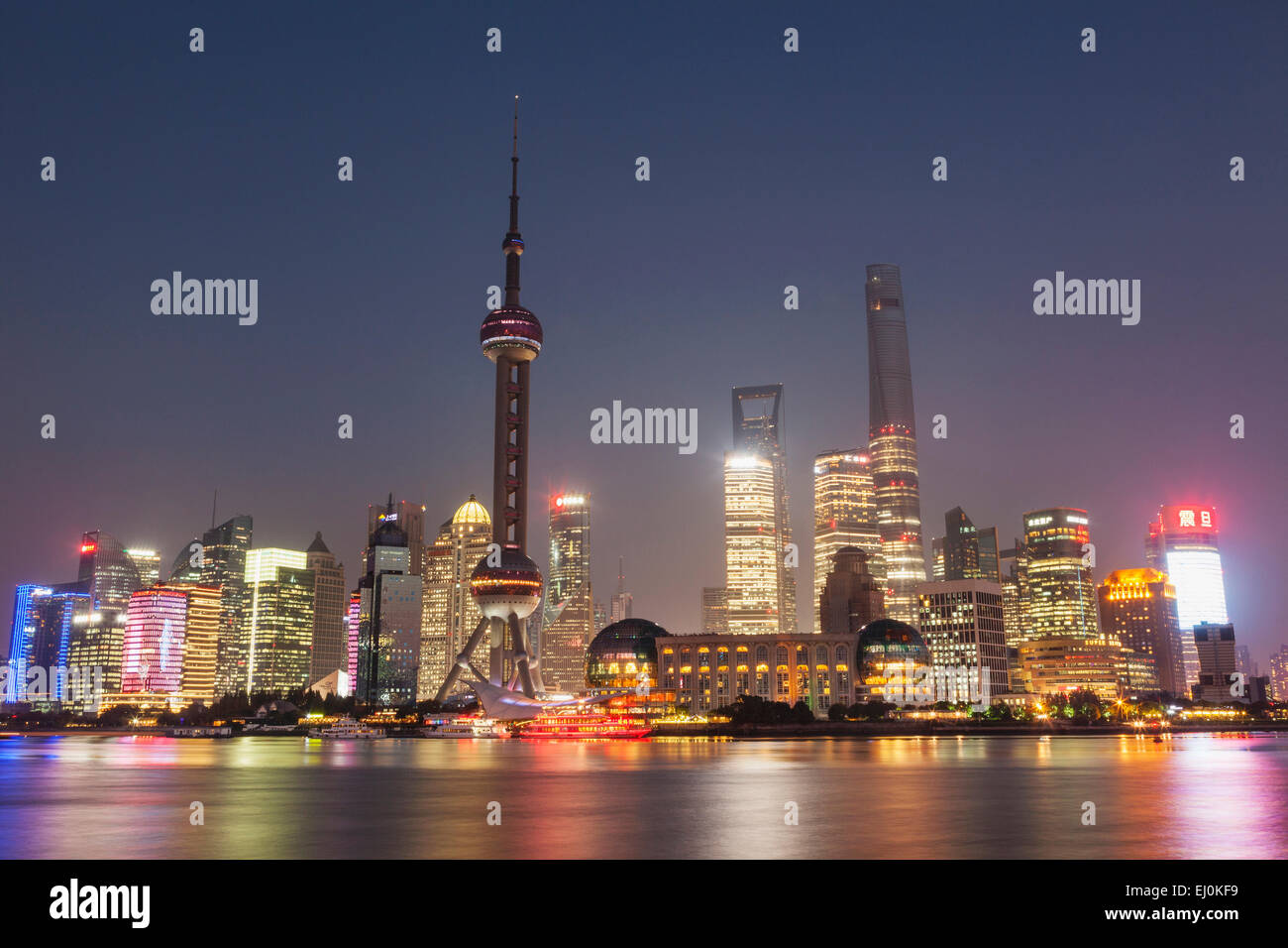 Skyline pudong night shanghai hi-res stock photography and images - Alamy