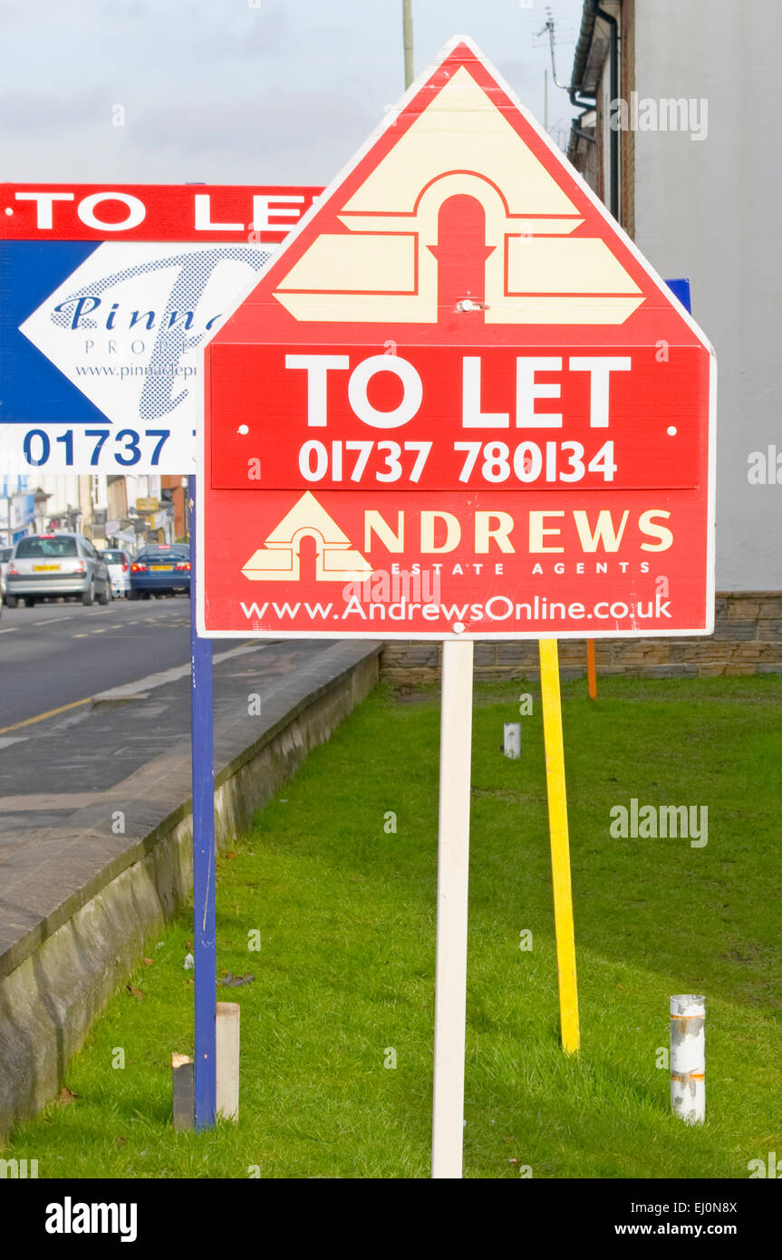 To Let Signs Stock Photo