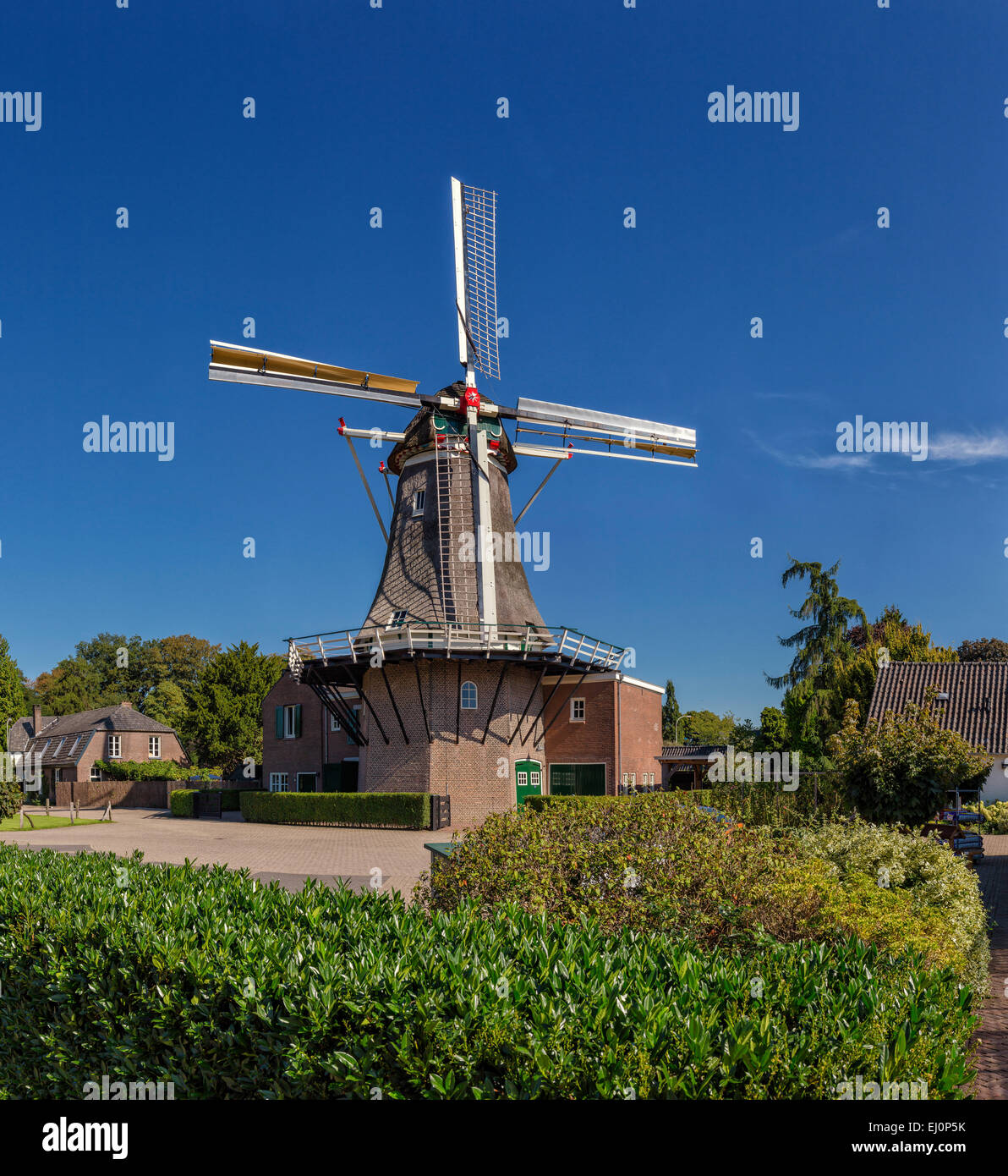 Netherlands, Holland, Europe, Vorden, Gelderland, windmill, village, summer, The Hope Stock Photo