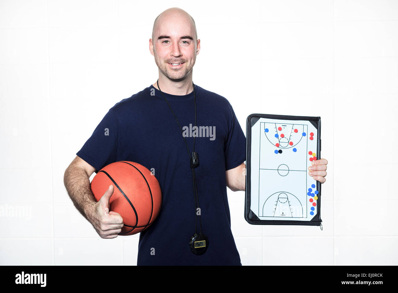 A instructor men over a white background Stock Photo