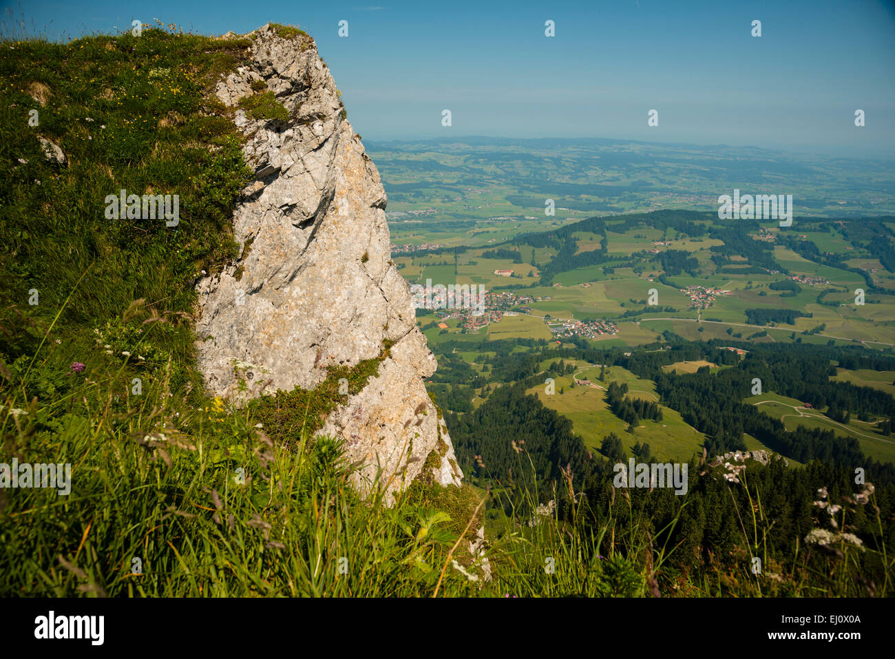 1738, Alps, outside, view, Bavaria, mountain, mountainous, mountain landscape, German, Germany, Europe, mountains, summit, peak, Stock Photo