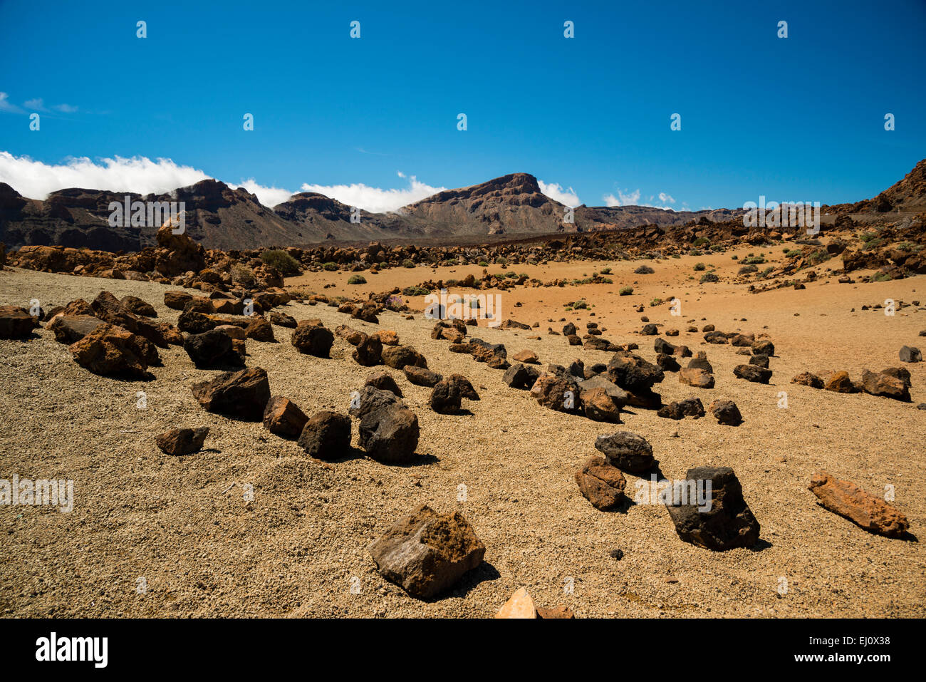 scenery, scenery, plateau, Parque Nacional de las Canadas del Teide, Teide-national park, UNESCO, Tenerife, Canary islands, Spain Stock Photo