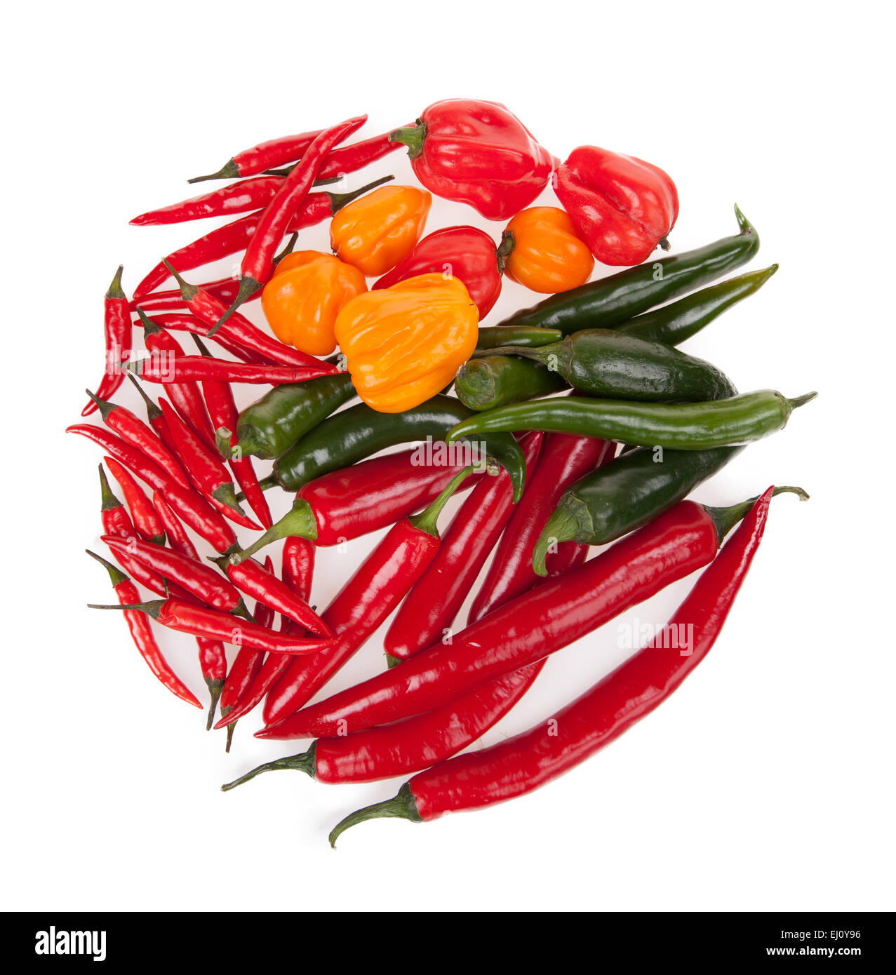 Chilli peppers white background hires stock photography and images Alamy