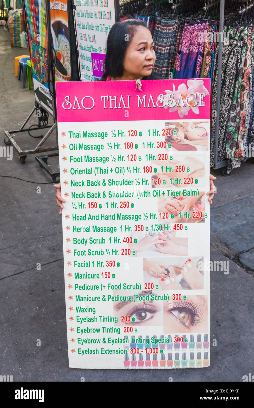 Thailand bangkok khaosan road massage hi-res stock photography and images -  Alamy