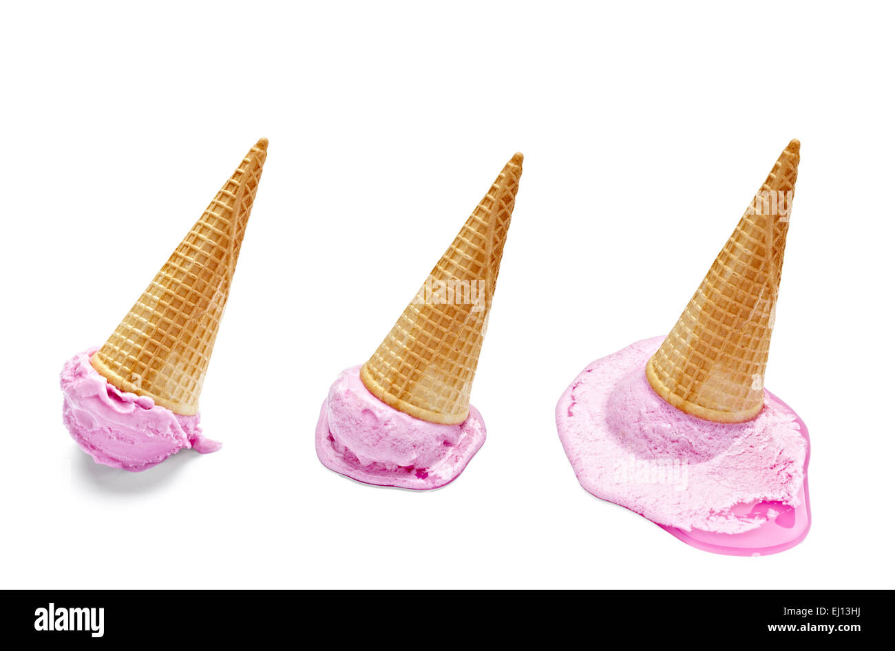 ice cream melting Stock Photo Alamy