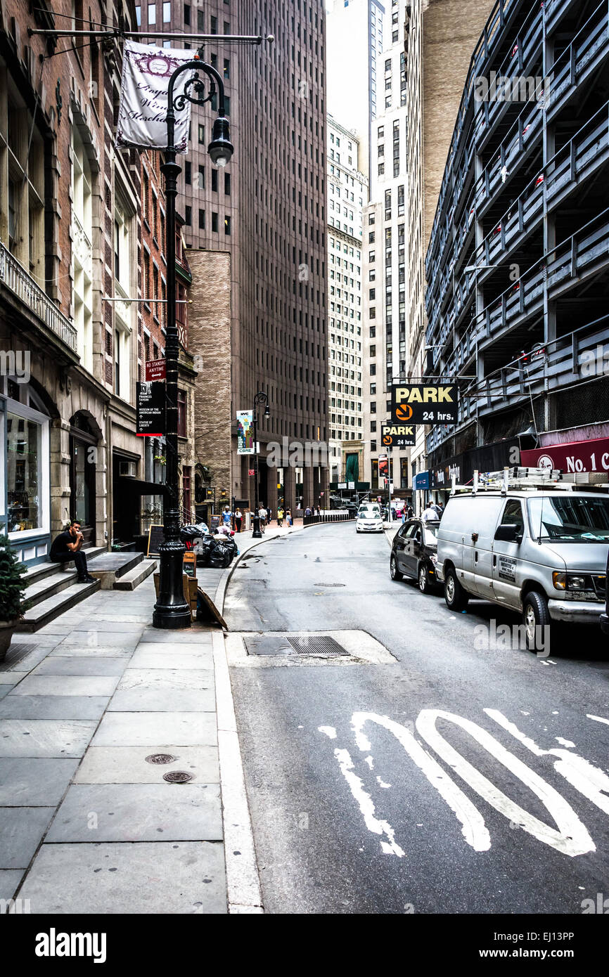 Street in Lower Manhattan, New York Stock Photo Alamy