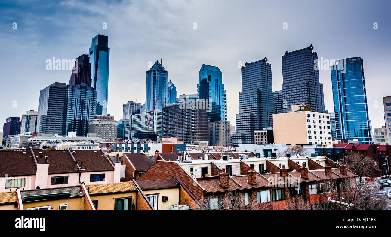 View Of The Skyline From A Parking Garage In Philadelphia Pennsylvania Stock Photo Alamy