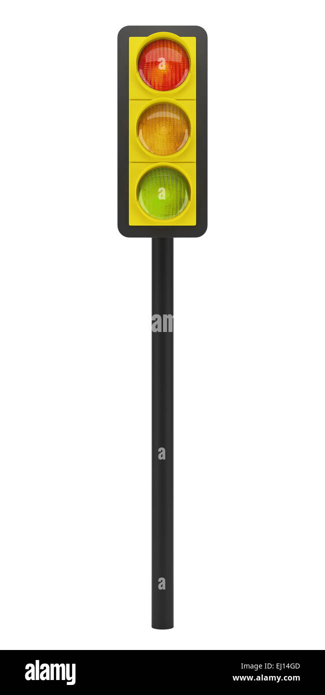traffic light isolated on white background Stock Photo - Alamy