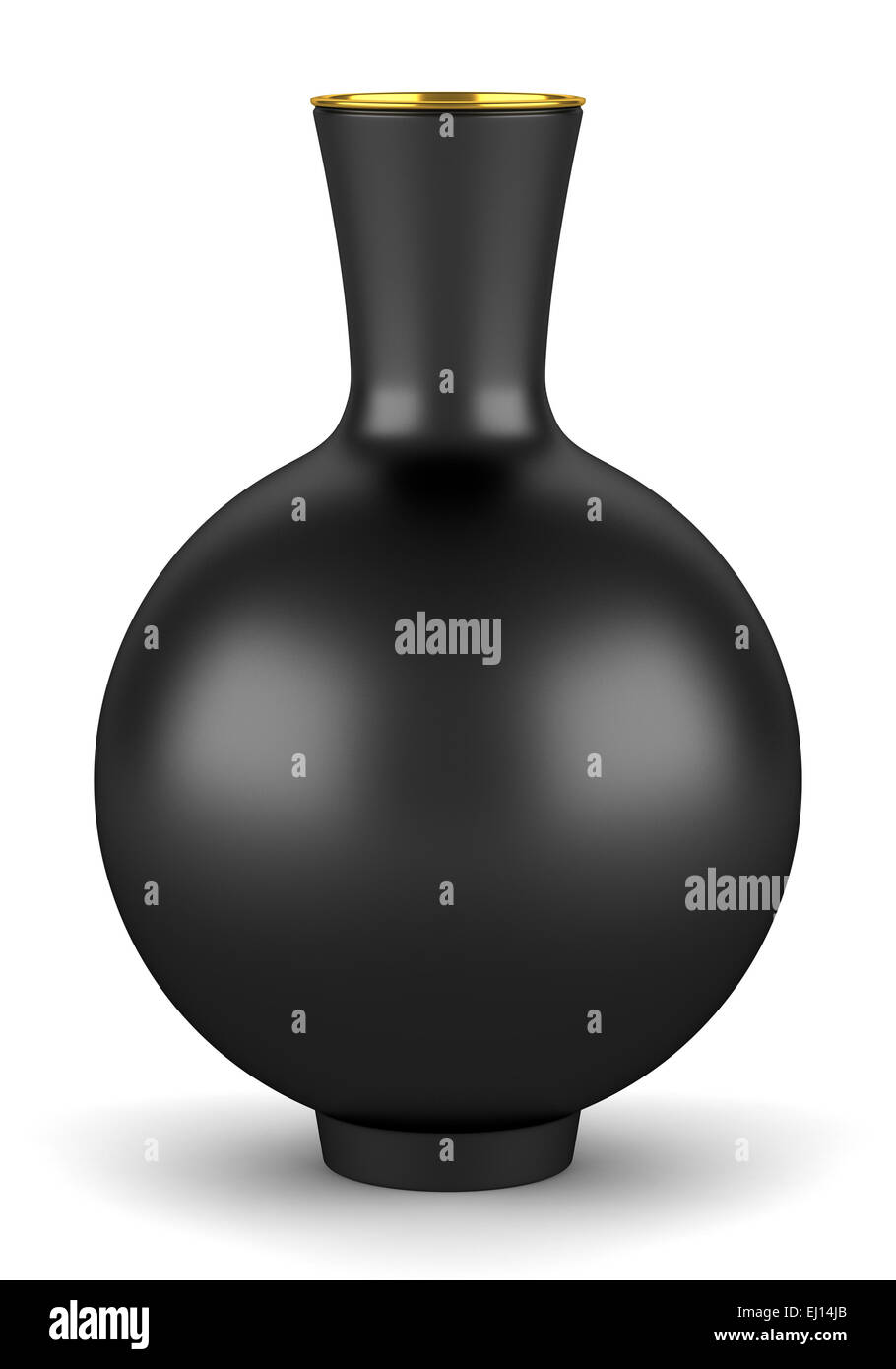 black vase isolated on white background Stock Photo - Alamy