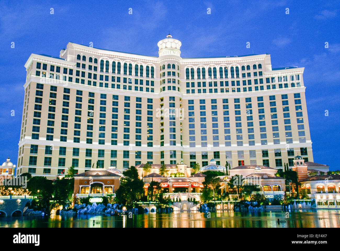 LAS VEGAS, NV – OCTOBER 18: The Grand Opening of the Bellagio Hotel in Las Vegas, Nevada on October 18, 1998. Stock Photo