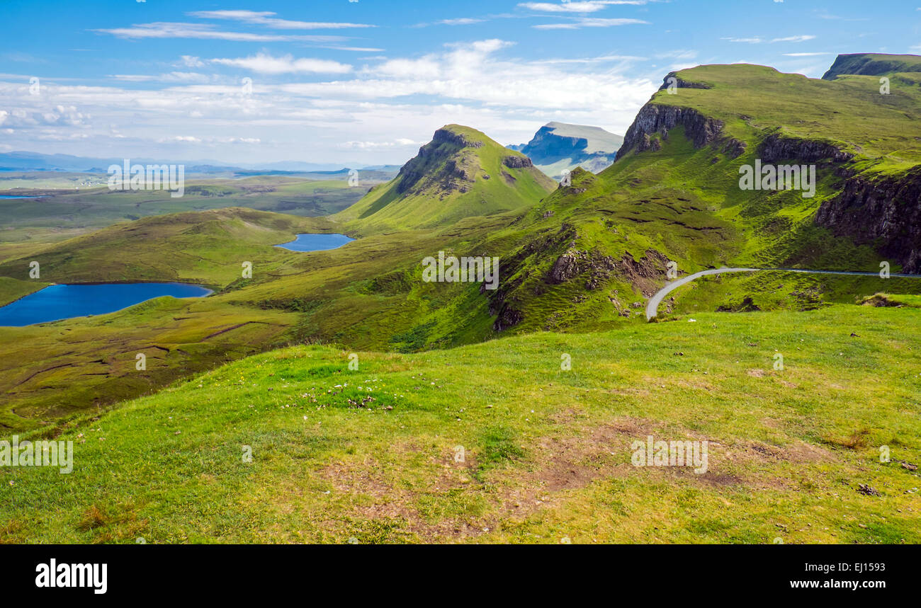 Green landscape on the Isle of Skye in Scotland Stock Photo - Alamy