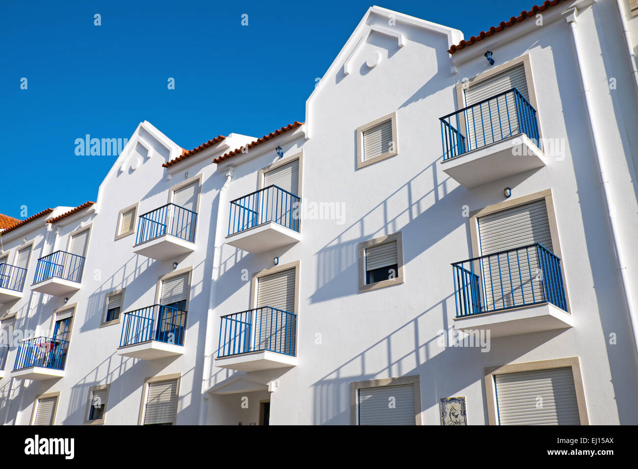 A building with tourist flats seen in Portugal Stock Photo
