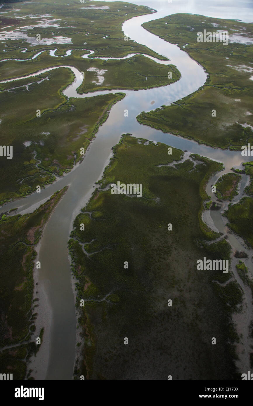 Aerial view of Molasses Creek in Mt Pleasant, SC Stock Photo Alamy