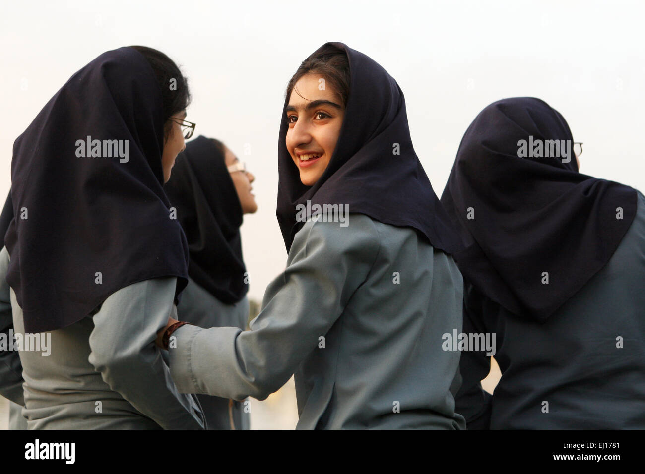 Pupils in Tehran, Iran. Stock Photo
