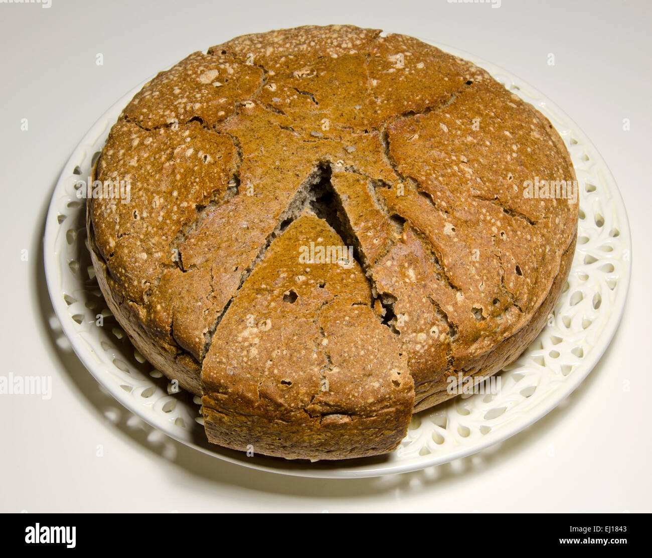 A domestic bread, just taken from the oven Stock Photo Alamy