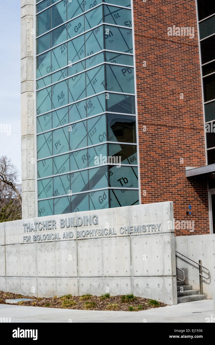 Thatcher Building for Biological and Biophysical Chemistry - University of Utah Stock Photo