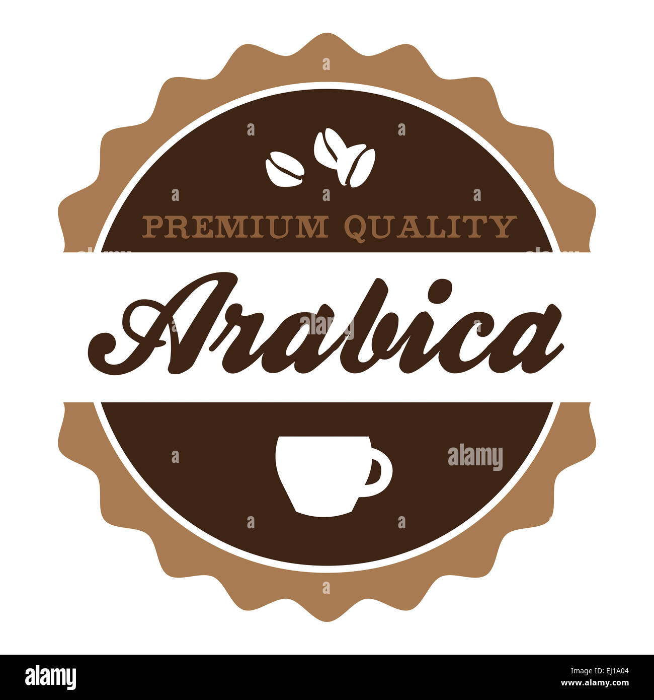 Vintage Arabica Coffee Label Stock Photo