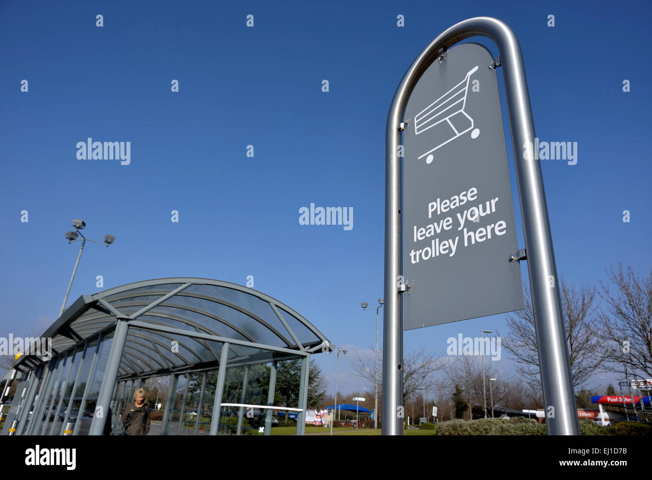 trolley  park at handforth dean shopping centre Stock Photo