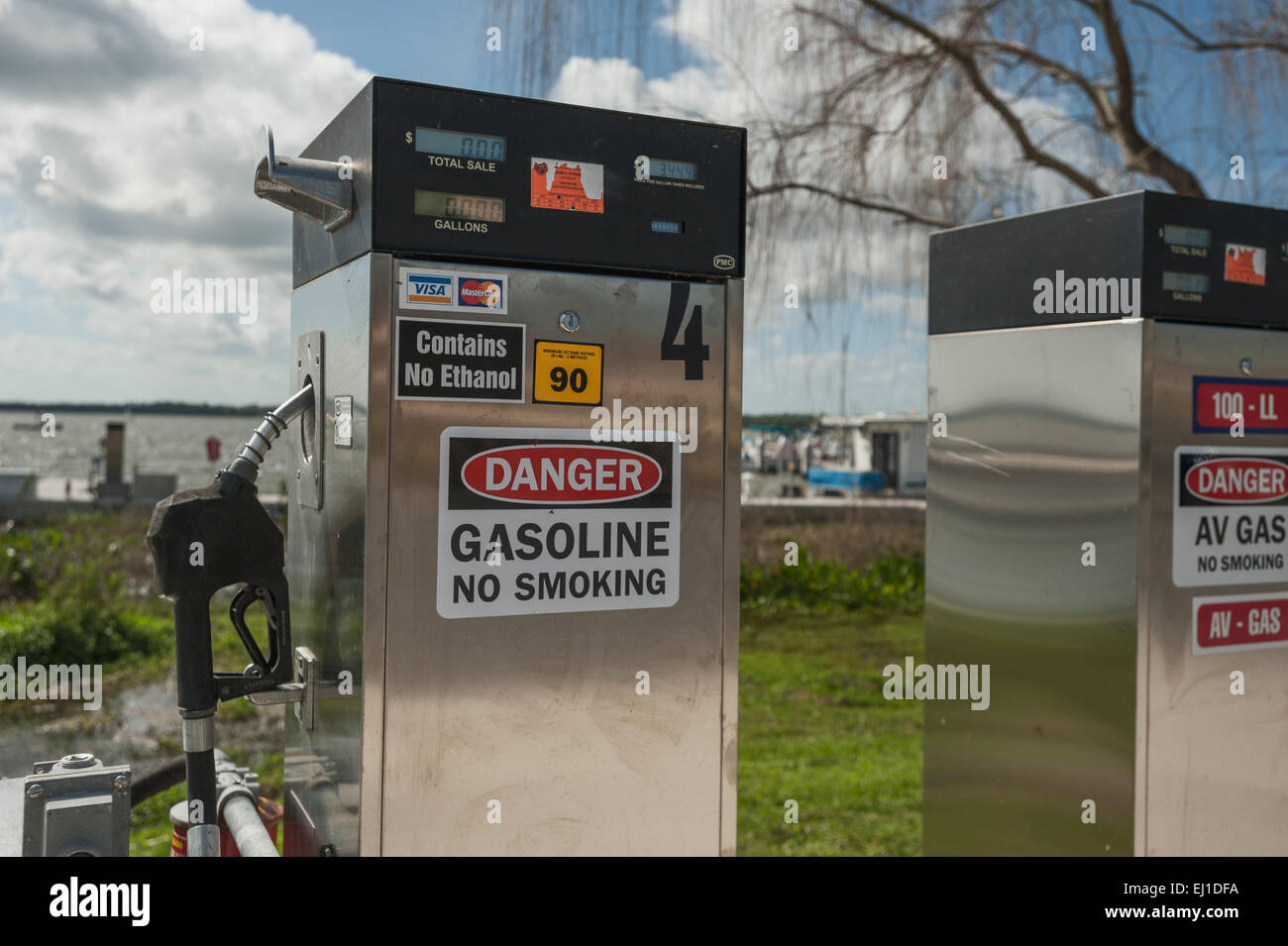 Gasoline Depot at dockside for AV with No Ethanol at Lake Dora in