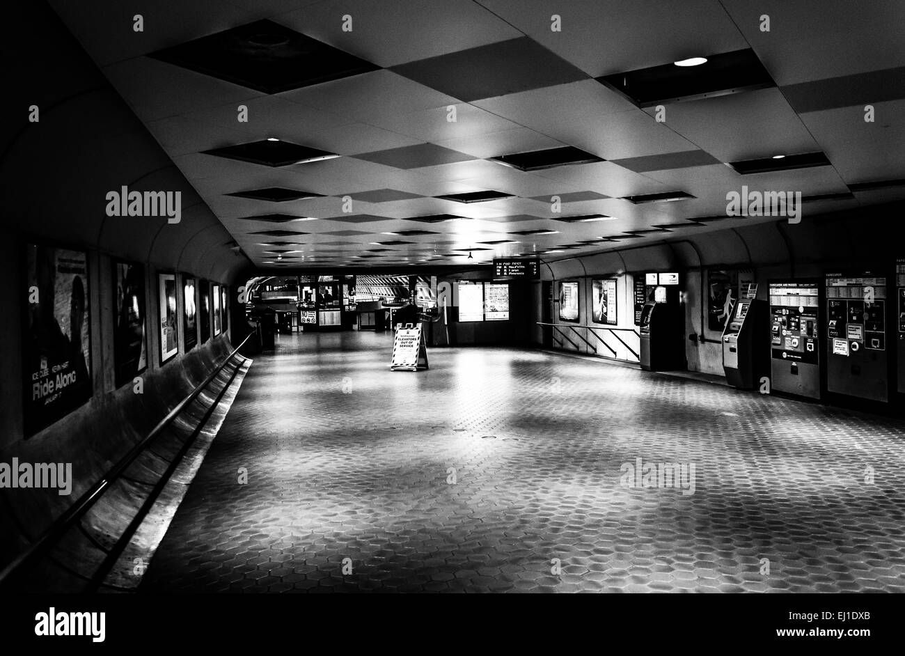 Interior of the Smithsonian Metro Station, in Washington, DC. Stock Photo