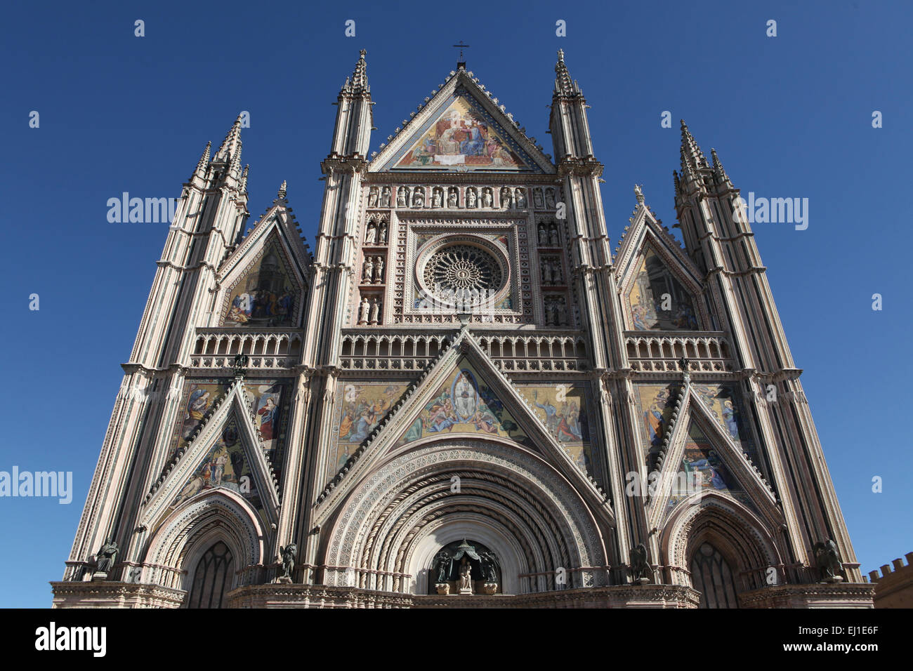Orvieto Cathedral (Duomo di Orvieto) in Orvieto, Umbria, Italy. Stock Photo