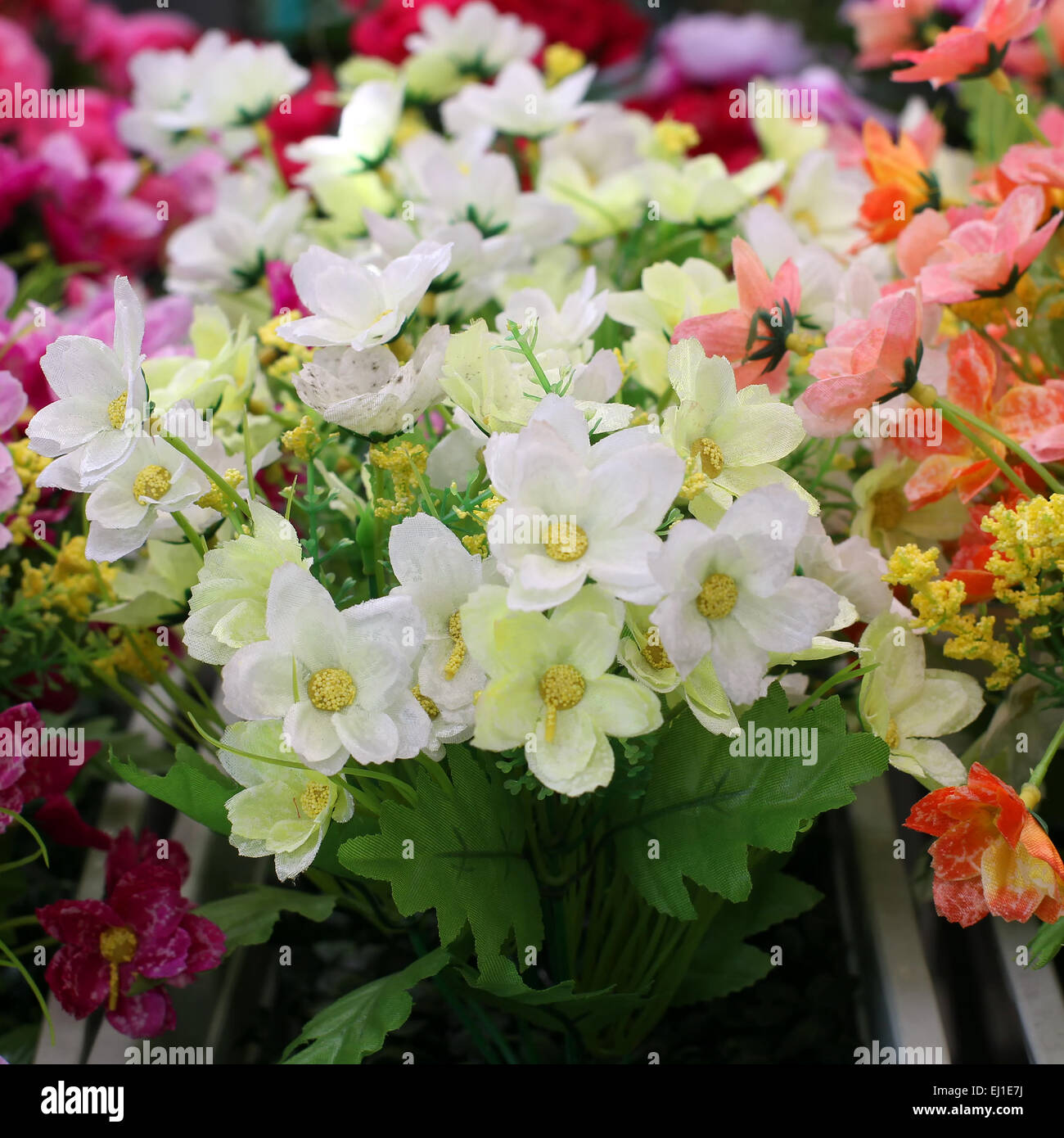 The beautiful decoration artificial flower Stock Photo