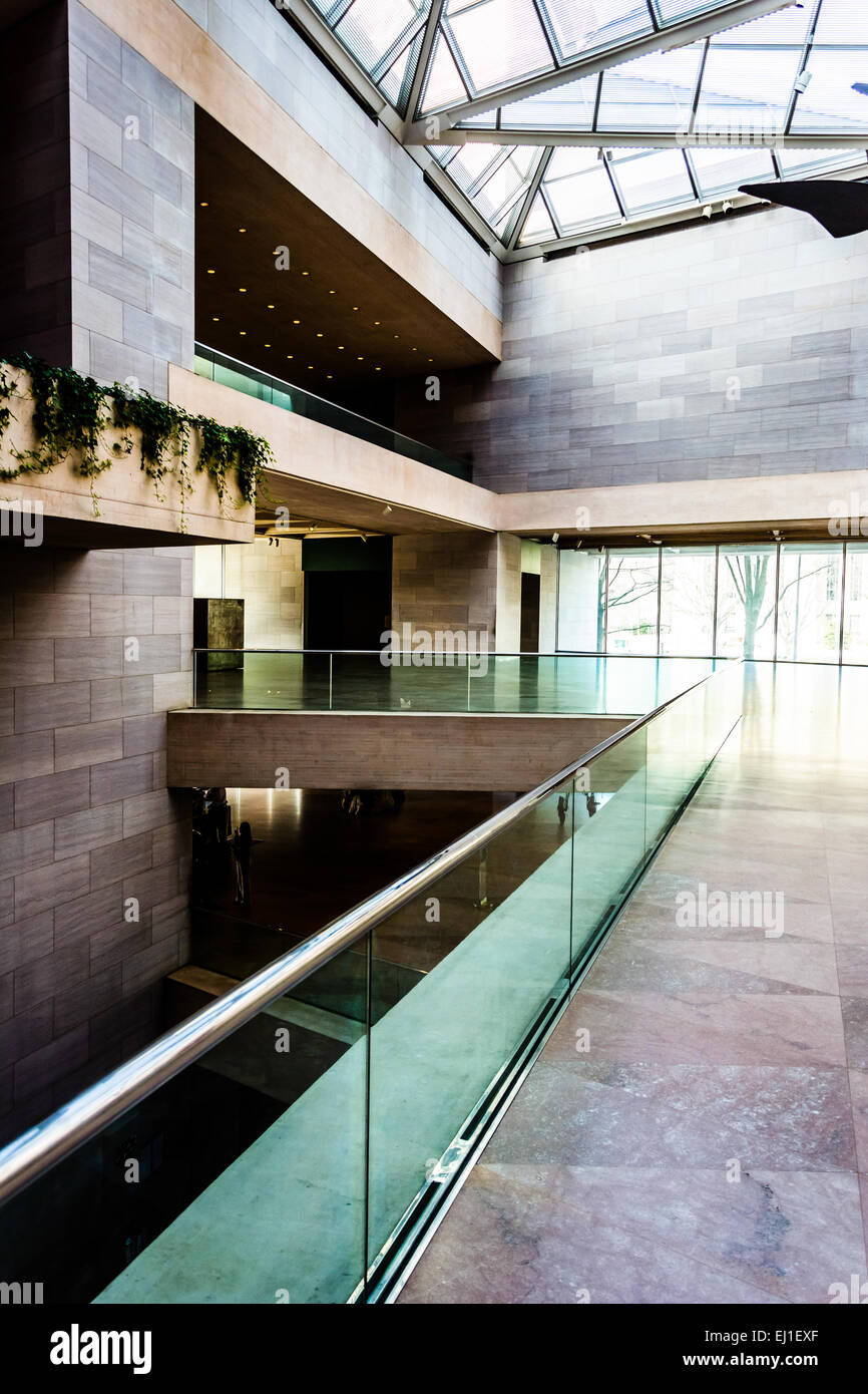 Modern architecture in the East Building of the National Gallery of Art ...
