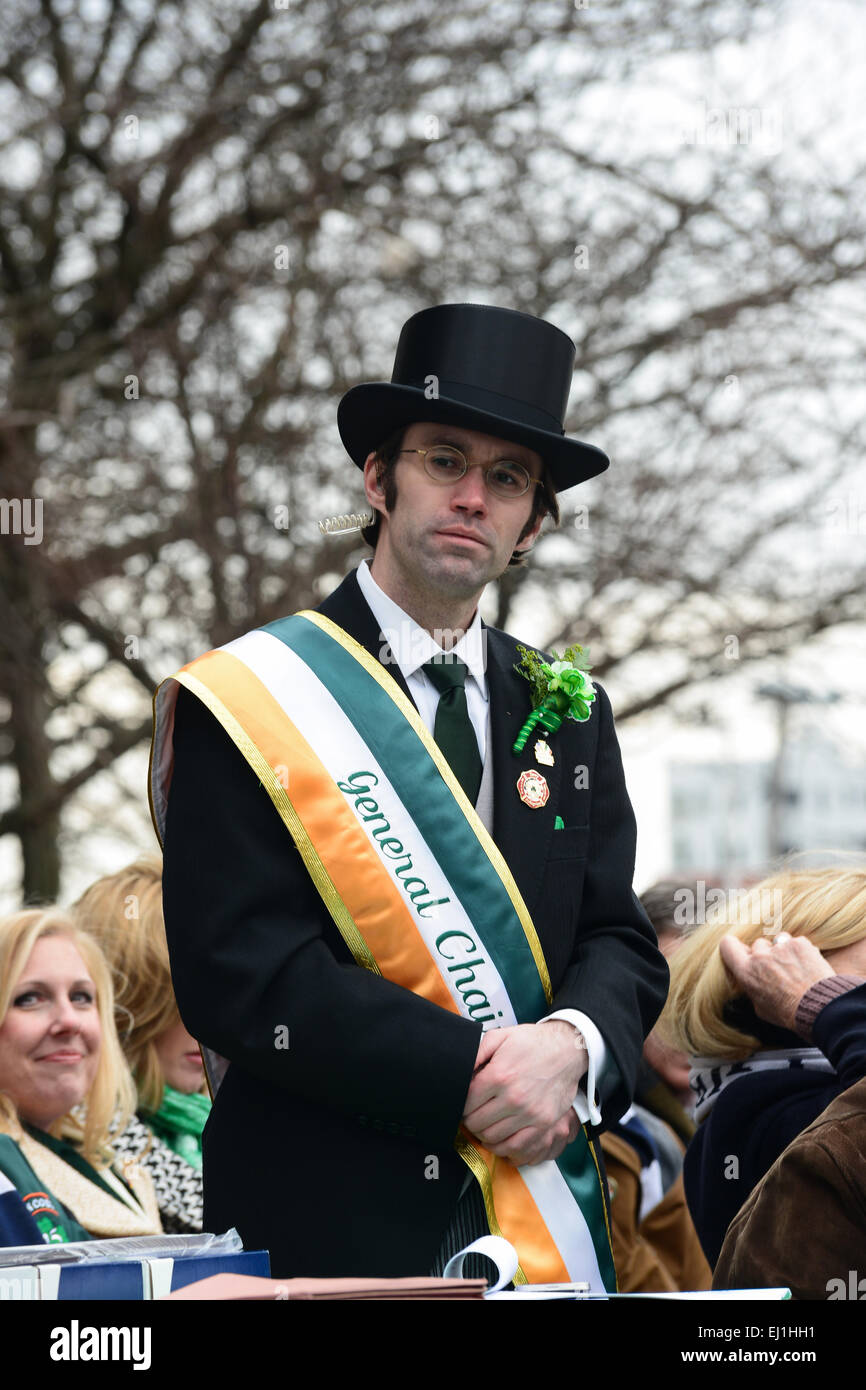 2013 St. Patricks Day Parade General Chairman Michael Byrne. Newark, New Jersey. USA Stock Photo
