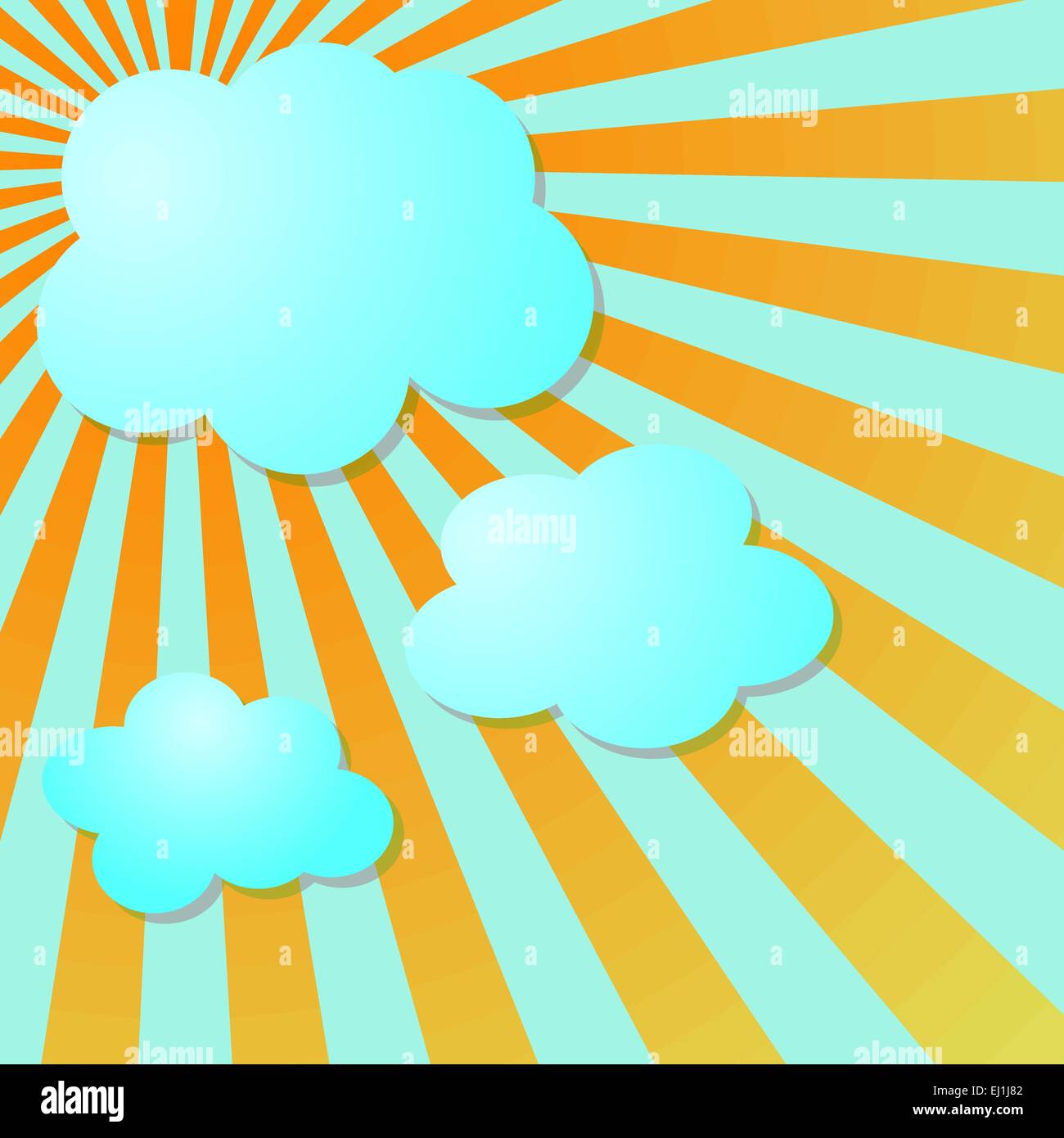 Sun clouds sky Stock Vector Images - Alamy