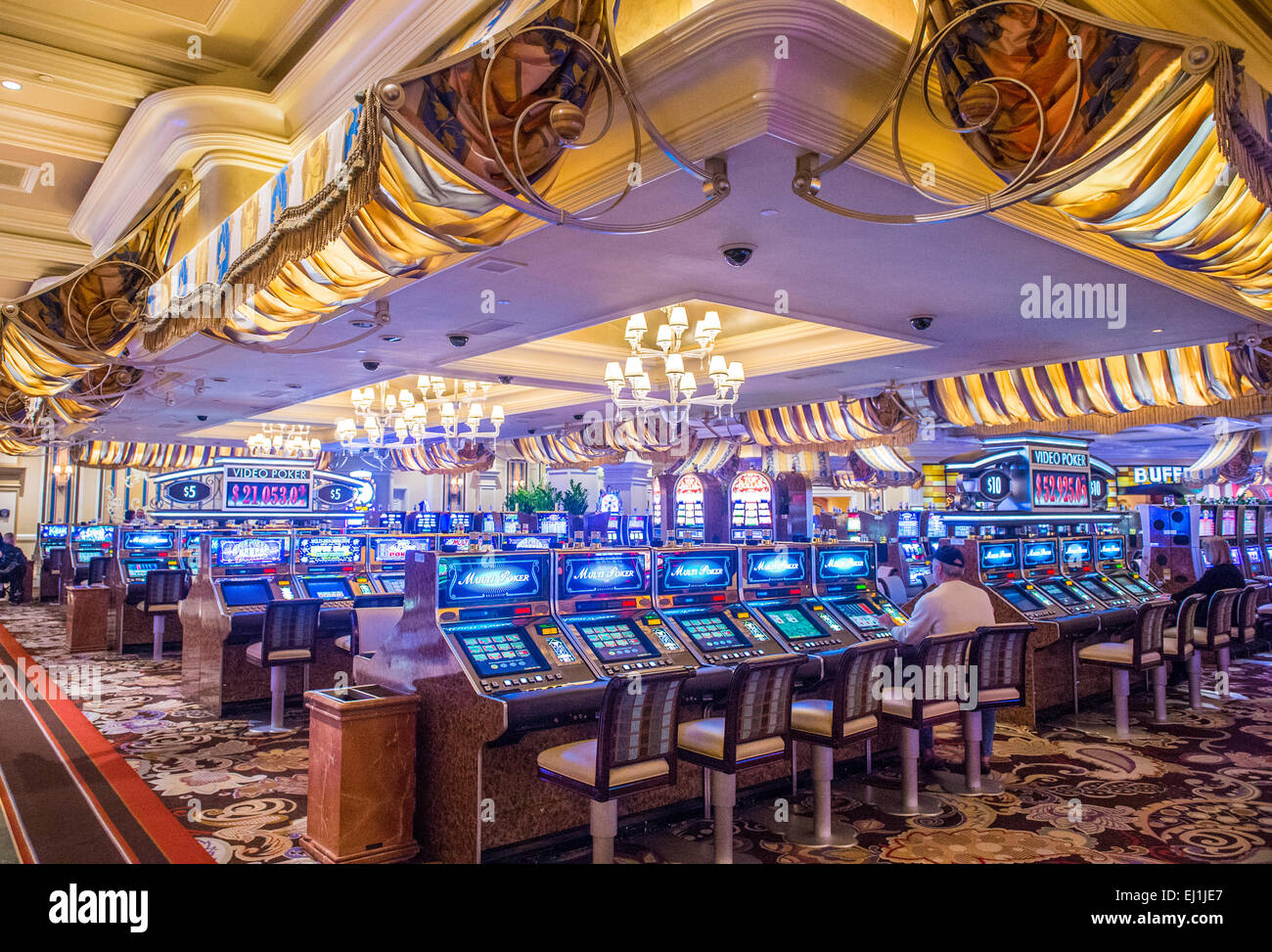 The interior of Bellagio hotel and casino in Las Vegas Stock Photo