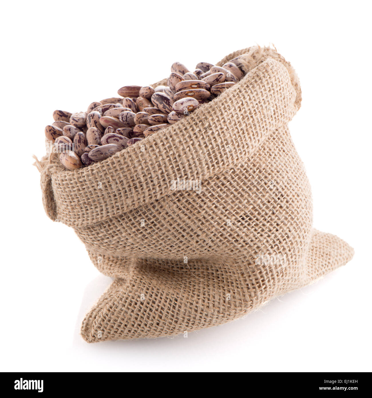 Pinto beans bag on white background Stock Photo Alamy
