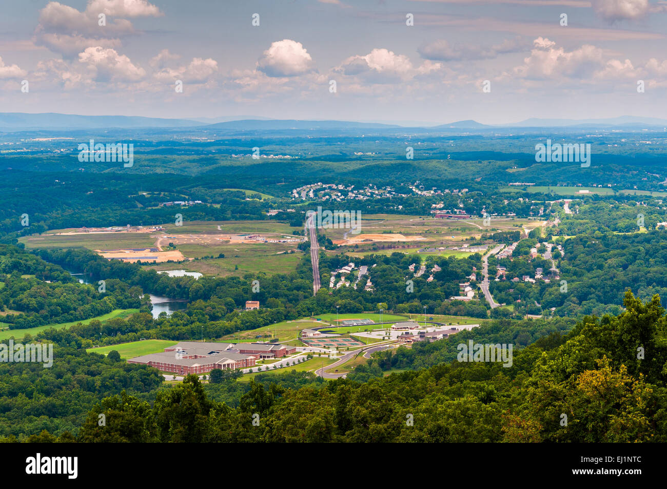 View of Front Royal, Virginia from Skyline Drive in Shenandoah National