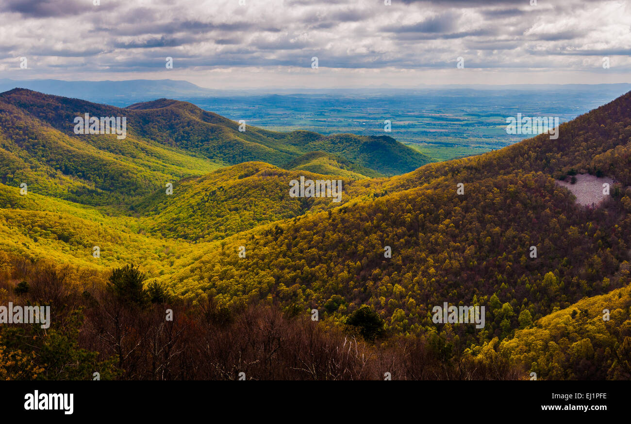 View of the Shenandoah Valley and foothills of the Blue Ridge from ...