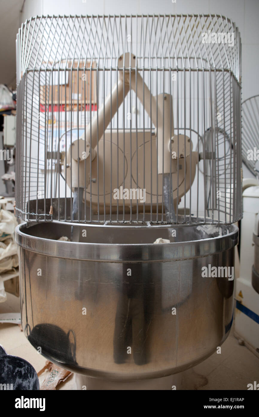 Food processor to kneading dough for bread. Manufacturing process of