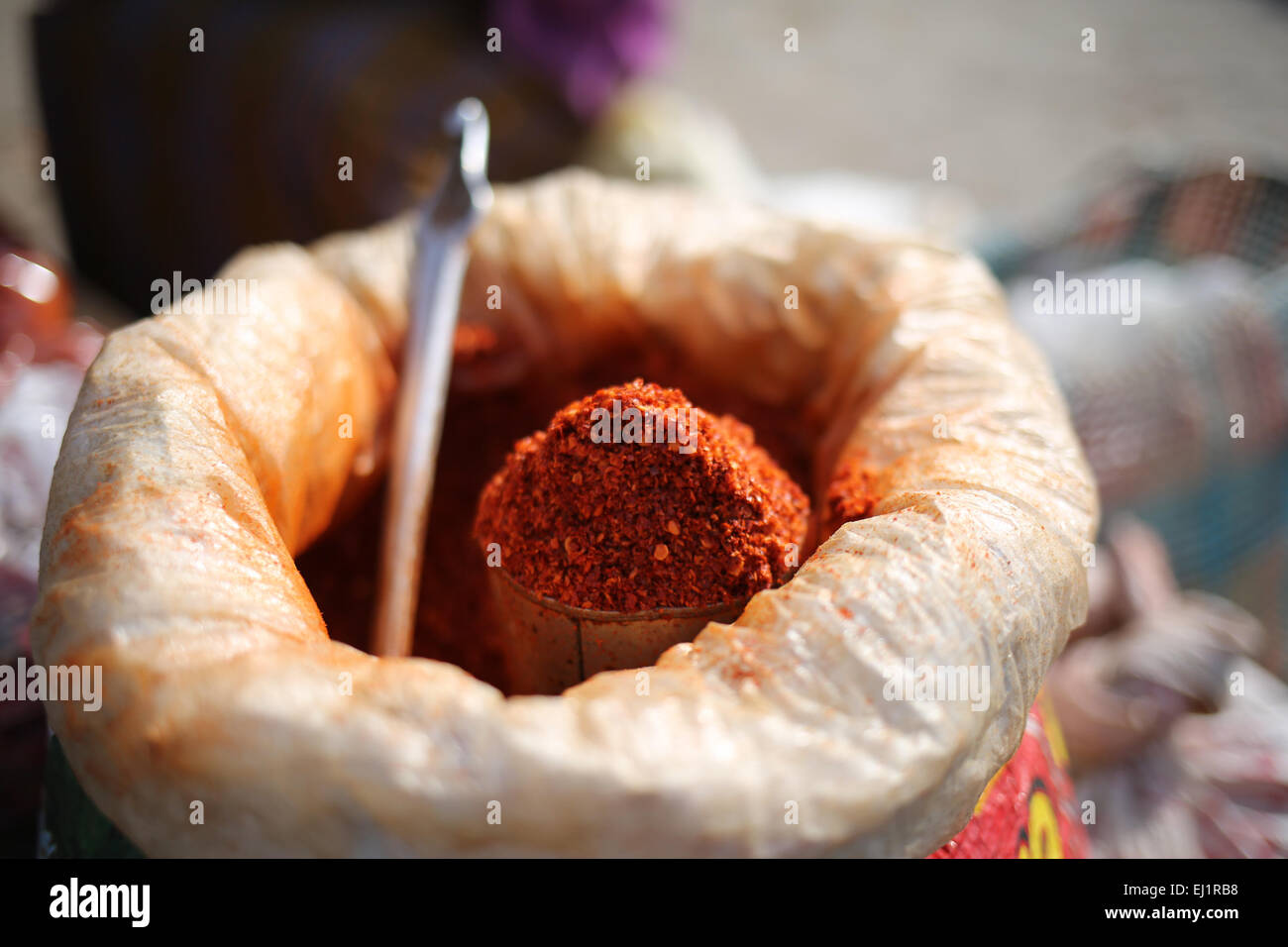Curry Powder at a market Stock Photo