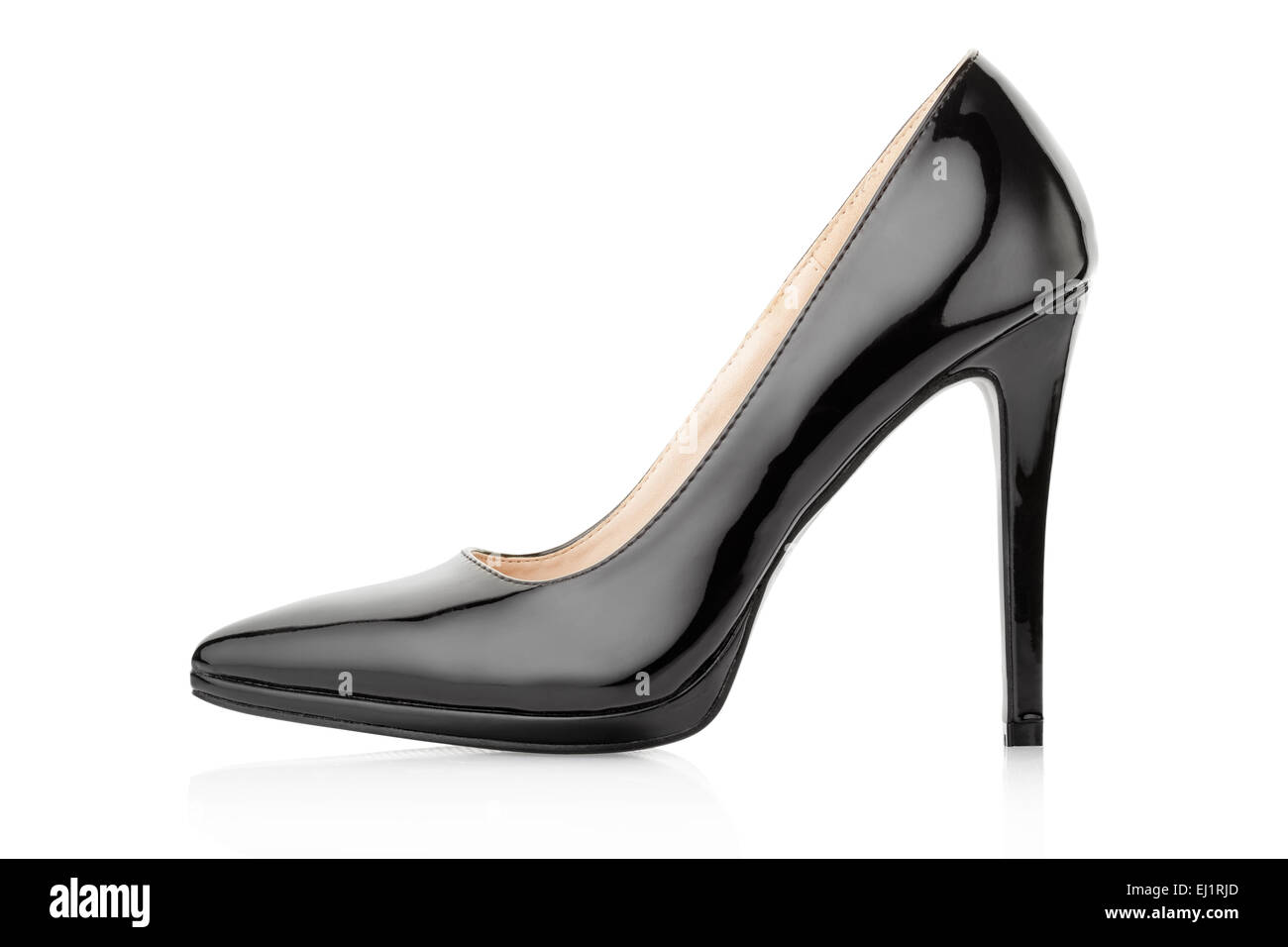 Black elegant shoe for woman Stock Photo