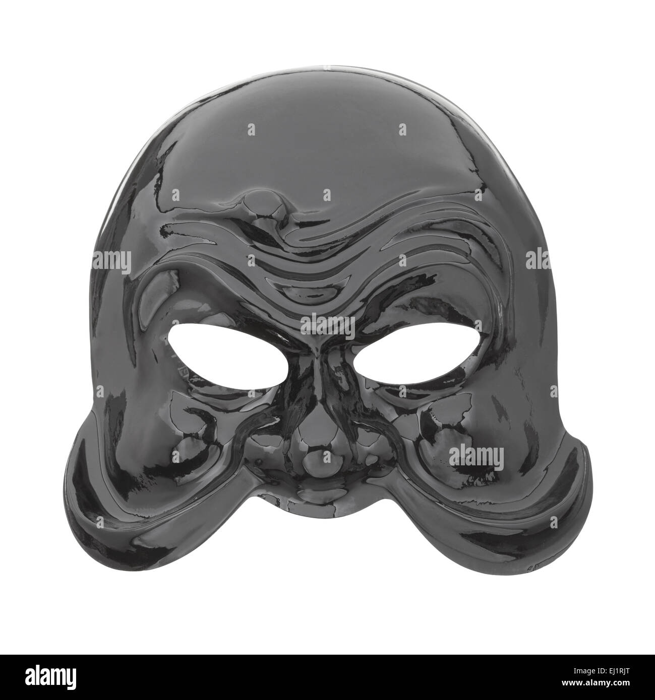 Carnival glossy black mask Stock Photo