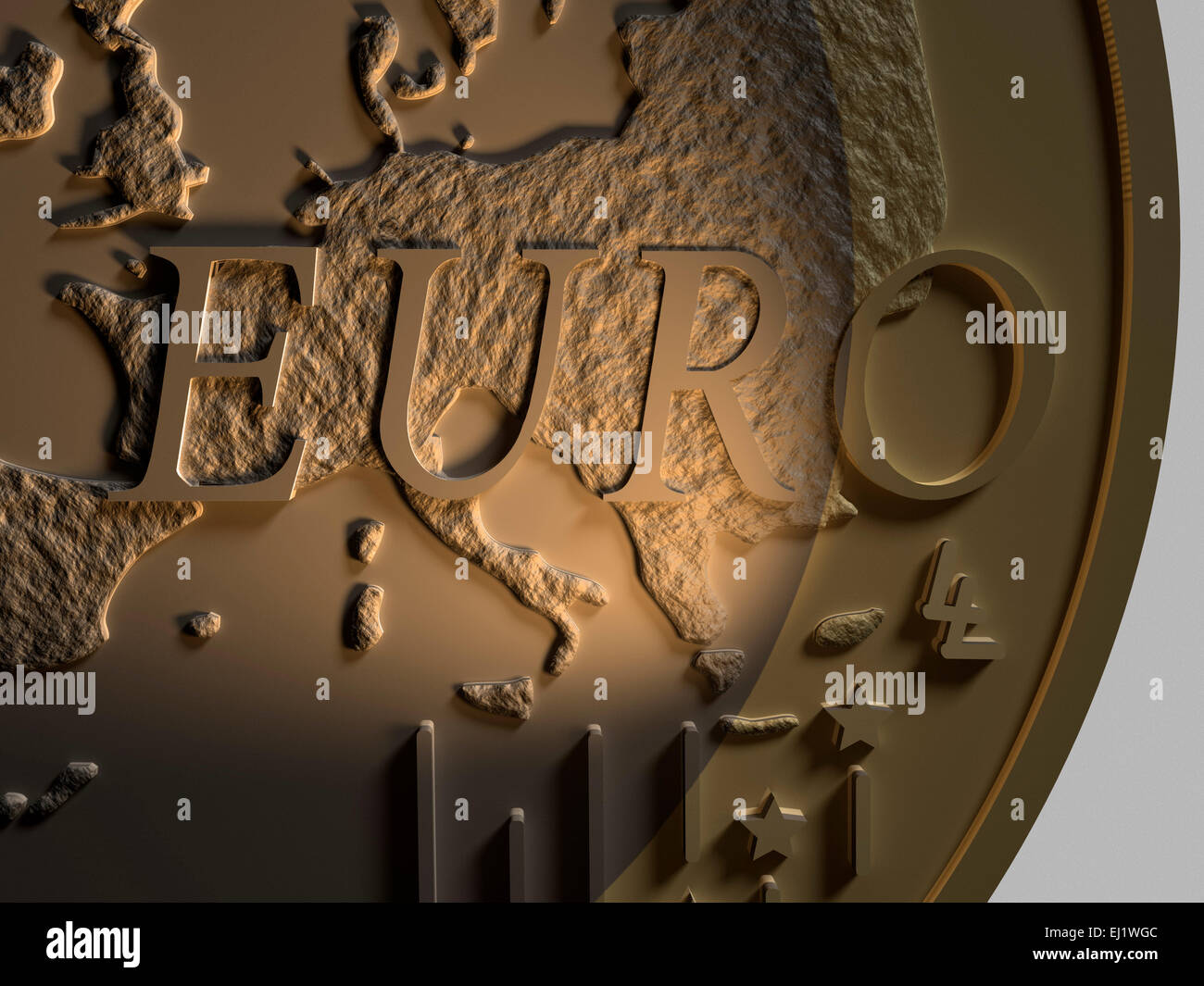 Euro coin, close-up, euro zone Stock Photo - Alamy