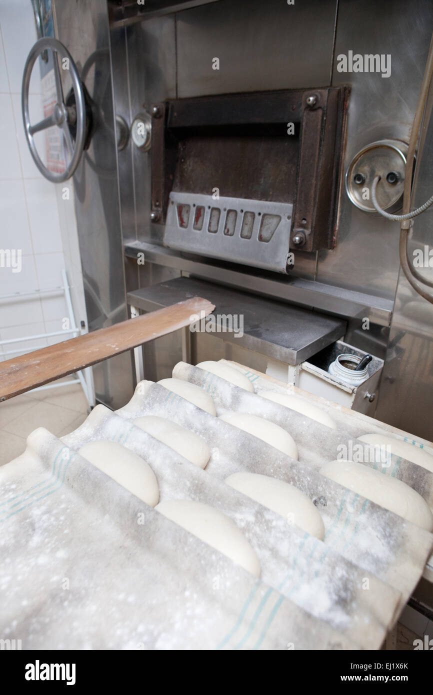 Manufacturing process of spanish bread Stock Photo Alamy