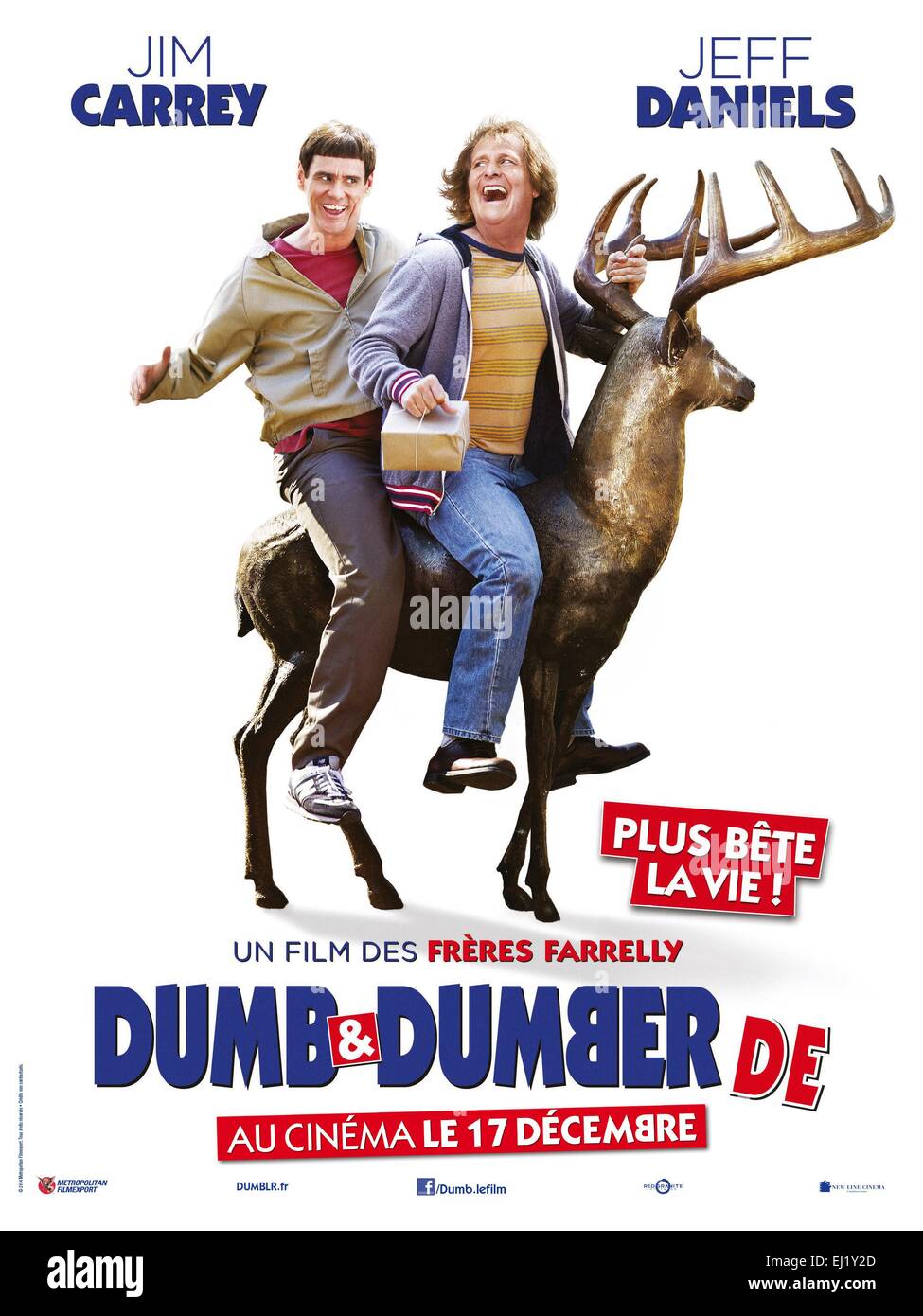 Dumb and Dumber To Year : 2014 USA Director : Bobby Farrelly, Peter Farrelly Jim Carrey, Jeff Daniels Movie poster (Fr) Stock Photo