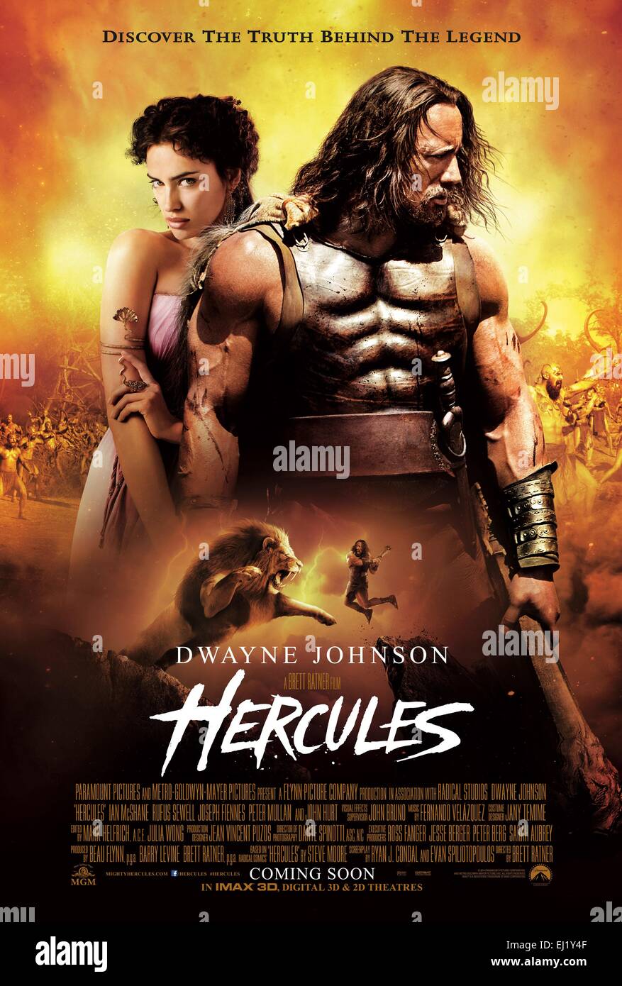 Hercules Year 2014 Usa Director Brett Ratner Dwayne Johnson Movie Poster Usa Stock Photo Alamy